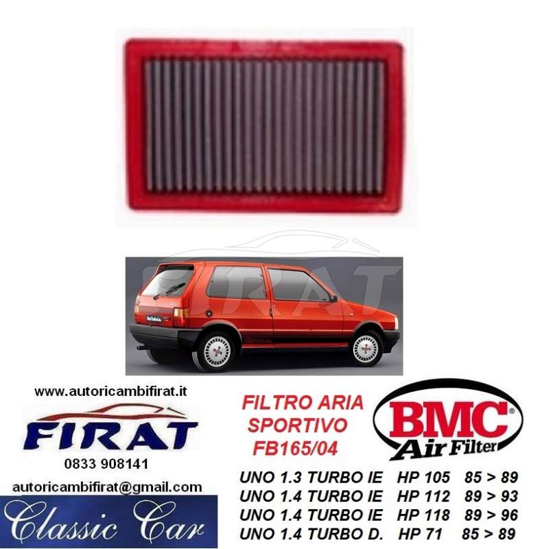 FILTRO ARIA SPORTIVO FIAT UNO TURBO I.E.